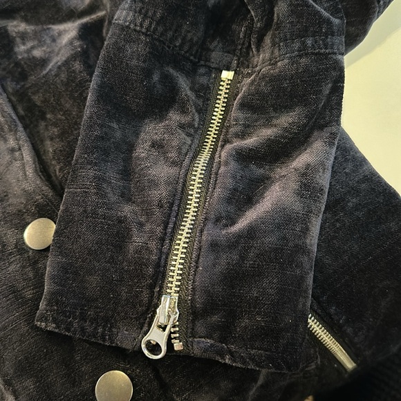 Free People Black velvet military jacket. Never worn. - Picture 6 of 6